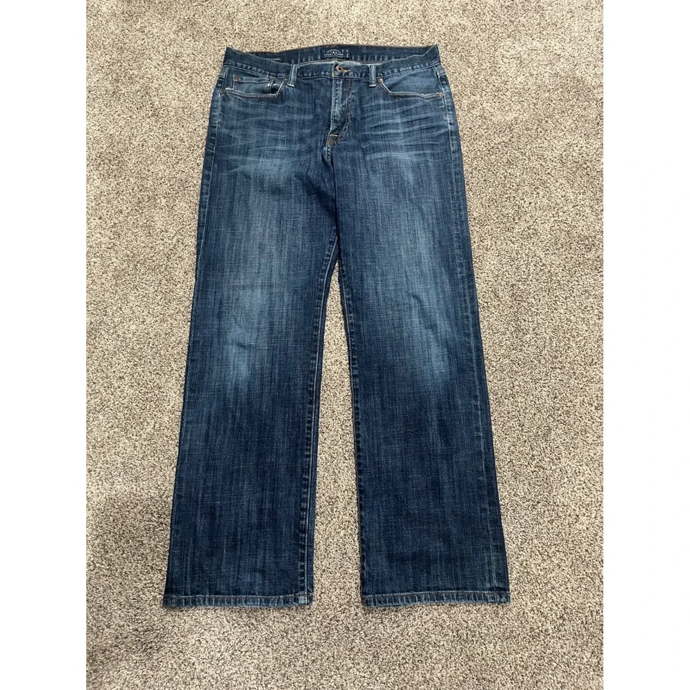 Lucky Brand 361 Vintage Straight Jeans Mens 34x32 Dark Wash Denim Blue